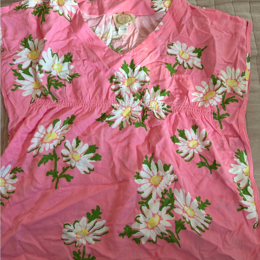 The Beaufort Bonnet Company Pink Floral Kids Swim Coverup